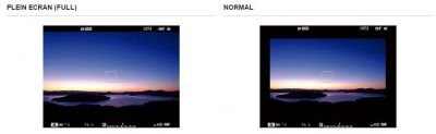 FUJIFILM X-T1 IR - l'interface graphique du viseur, de conception nouvelle, offre une vive expérience de la prise de vue avec des détails nets et une vision rapide et confortable des réglages.