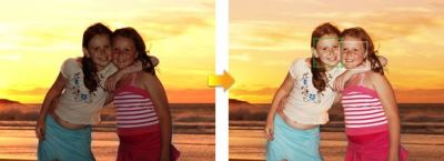 FUJIFILM XF1 - portrait en contrejour x coucher de soleil x dr