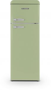 Réfrigérateur vintage 2 portes 211 L noir de Schneider - SCDD208VB