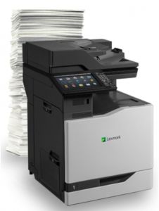 LEXMARK CX825de - gestion avancée des supports
