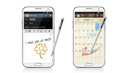 Samsung Galaxy Note II - prise de note manuscrite