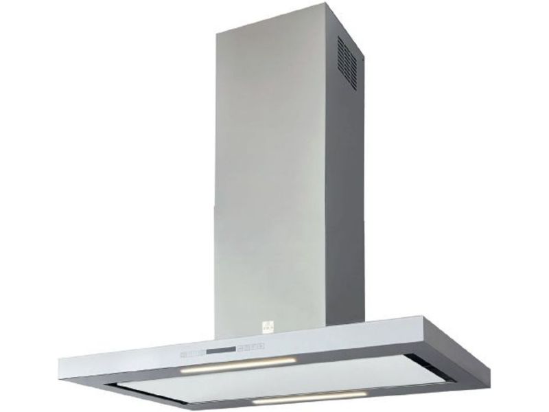 ROBLIN Oceane Îlot 900 Inox/Verre Blanc Sans Moteur 6510301