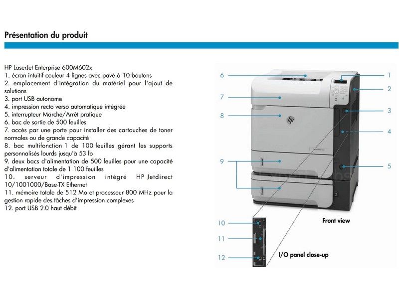HP LaserJet Bac d'alimentation de 1500 feuilles (CE398A)