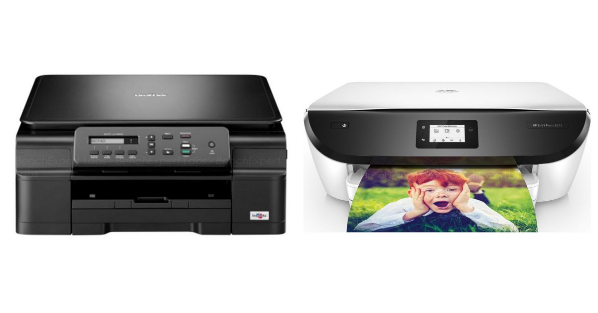 Comparatif BROTHER DCP-J132W vs HP Envy Photo 6232 AiO ...