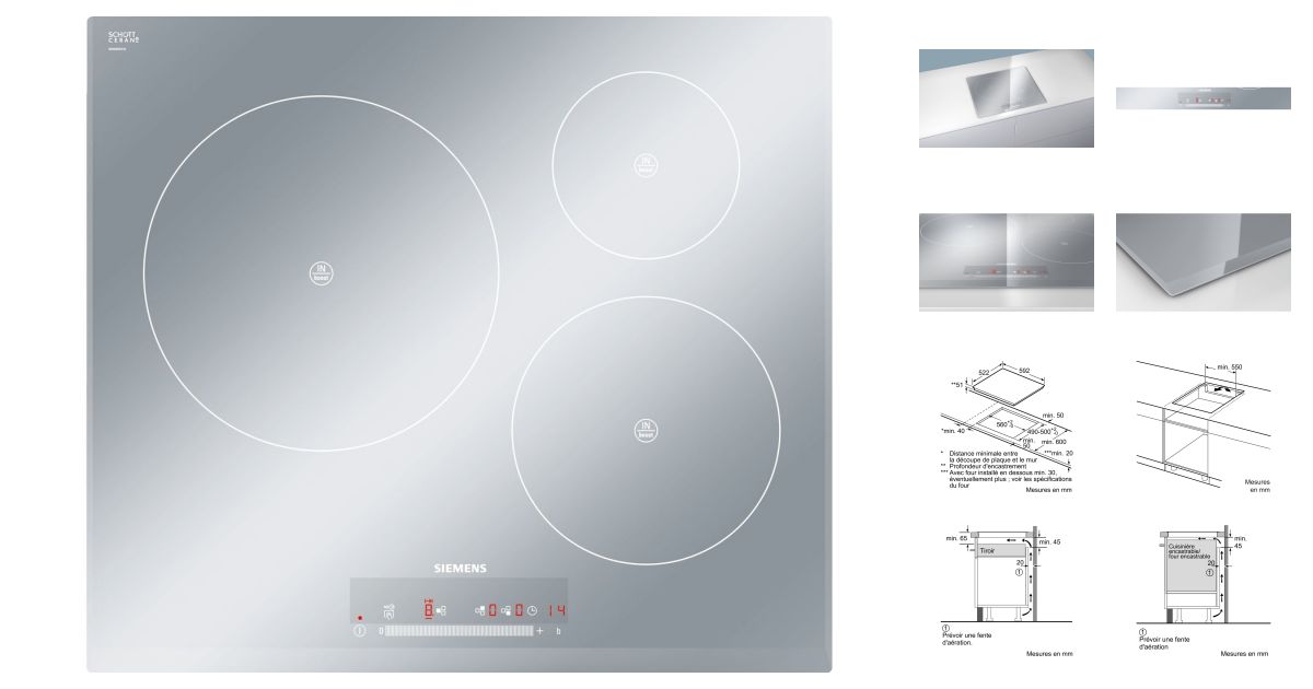 SIEMENS EX659FEB1F Plaques de cuisson