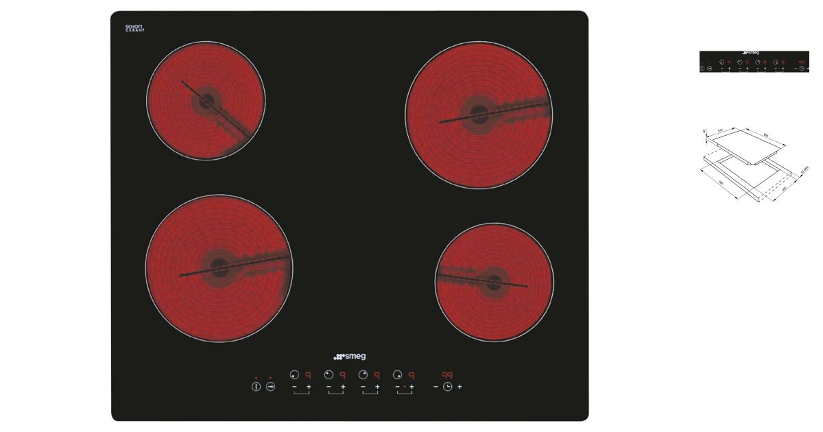 SMEG SE2640TD2 Plaques de cuisson