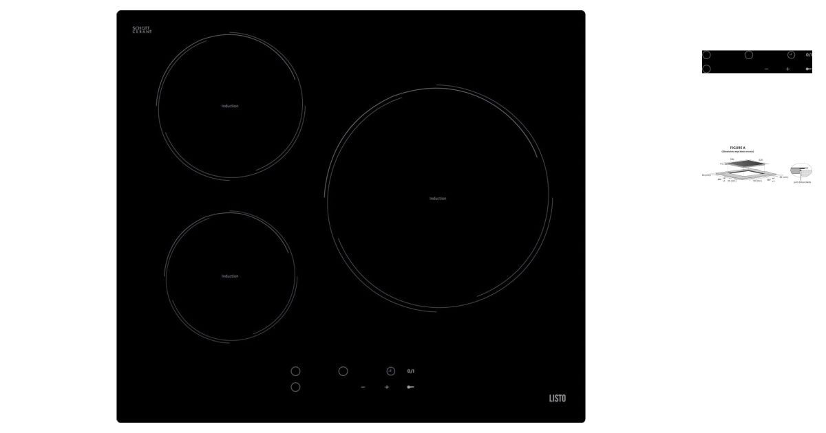 LISTO TVI L33 Plaques de cuisson