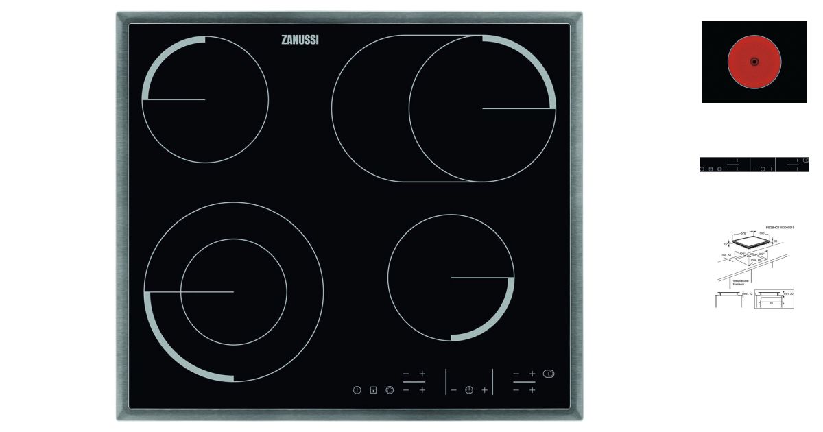 ZANUSSI ZEV6646XBA Plaques de cuisson