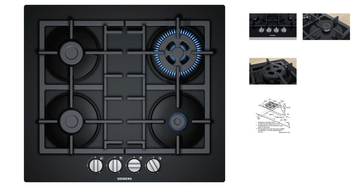 SIEMENS EN6B6HB90 Plaques de cuisson