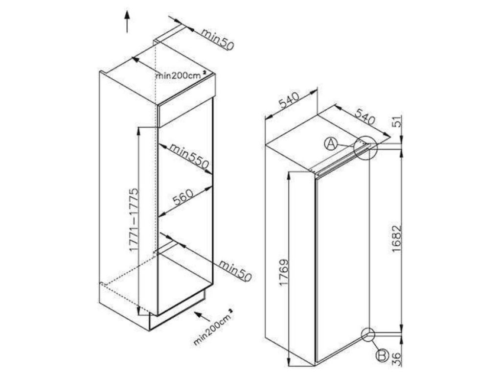 Réfrigérateur Candy CFBO3550E - Chardenon Équipe votre maison