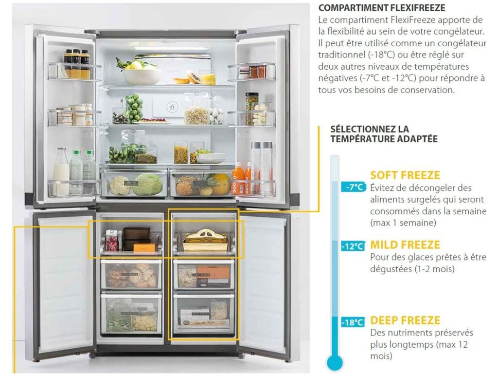 Trois circuits de froid, des zones flexibles et un écran tactile pour le  réfrigérateur Whirlpool WQ9IHO1X - Les Numériques