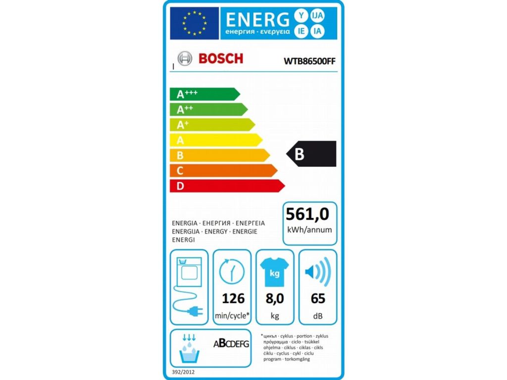 BOSCH WTB86500FF - Fiche technique, prix et avis